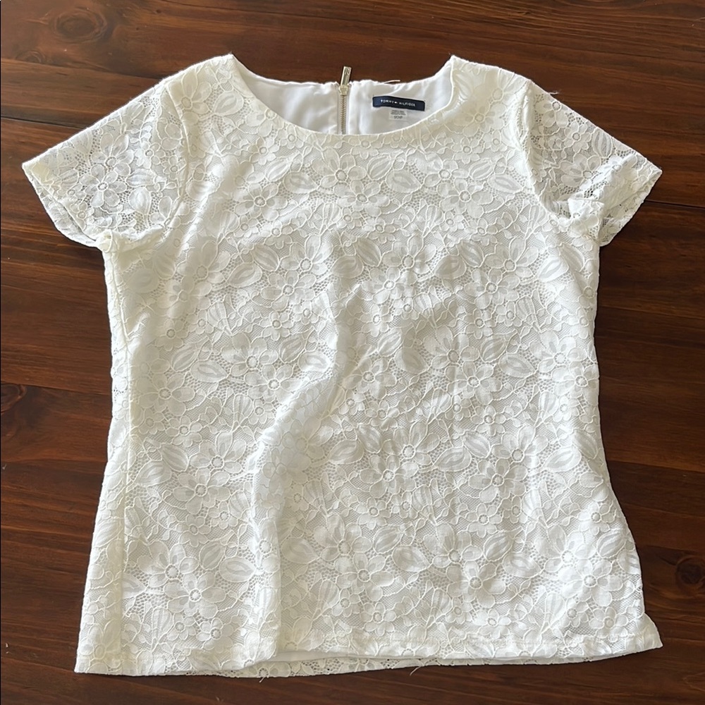Tommy Hilfiger White Lace Top